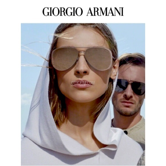 Giorgio Armani Pilot Sunglasses AR6084 Rose Gold Aviator - Picture 12 of 12